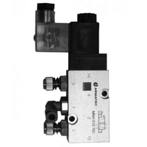5/2 Namur magnetventil i anodiseret aluminium (standard)